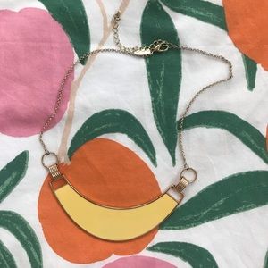 NY & Co Yellow and Gold Bib Statement Necklace ⭐